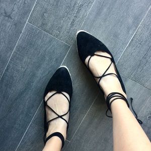 Michael Kors Cadense Black Suede Espadrille Sz 36